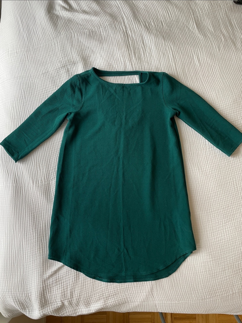 BB Dakota Teal Long Sleeve Boatneck Dress